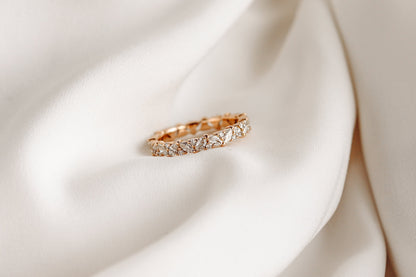 0.37 CT Round Full Eternity Lab Grown Diamond Wedding Band