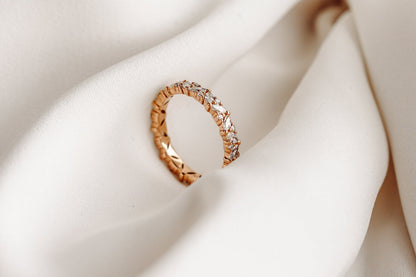 0.37 CT Round Full Eternity Lab Grown Diamond Wedding Band