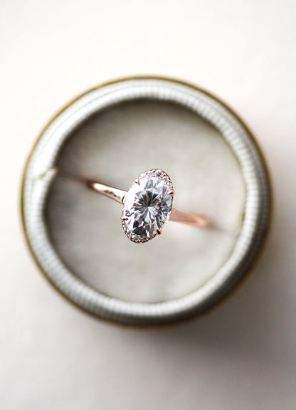 2 CT Round Three Stones Lab Grown Diamond Engagement Ring