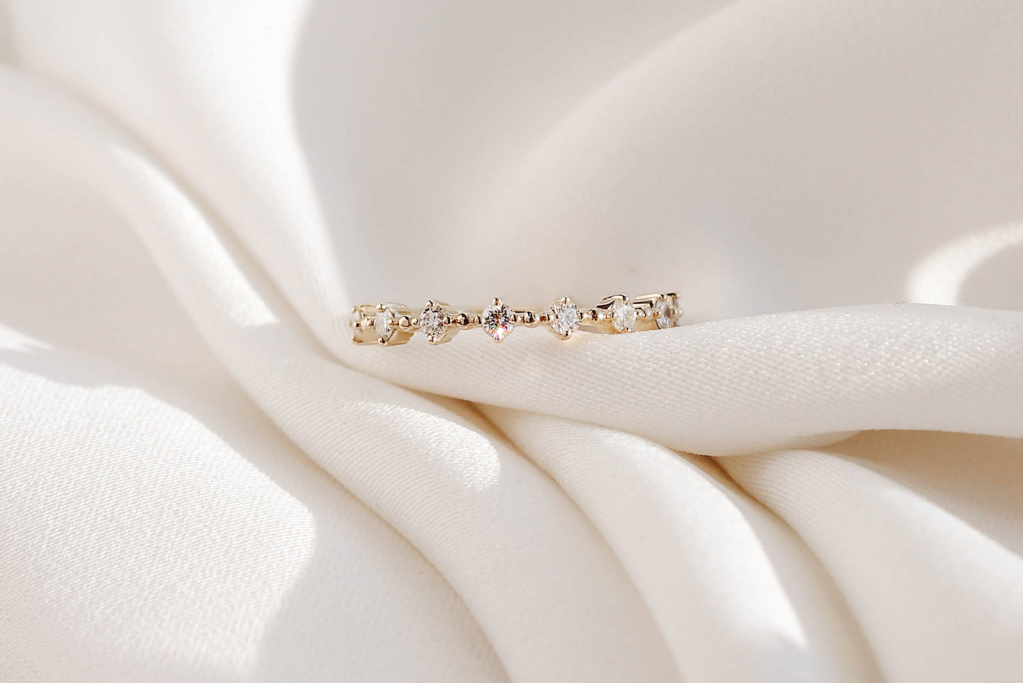 0.37 CT Round Full Eternity Lab Grown Diamond Wedding Band