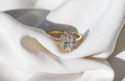 2 CT Round Three Stones Lab Grown Diamond Engagement Ring