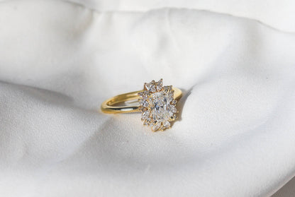 2 CT Round Three Stones Lab Grown Diamond Engagement Ring
