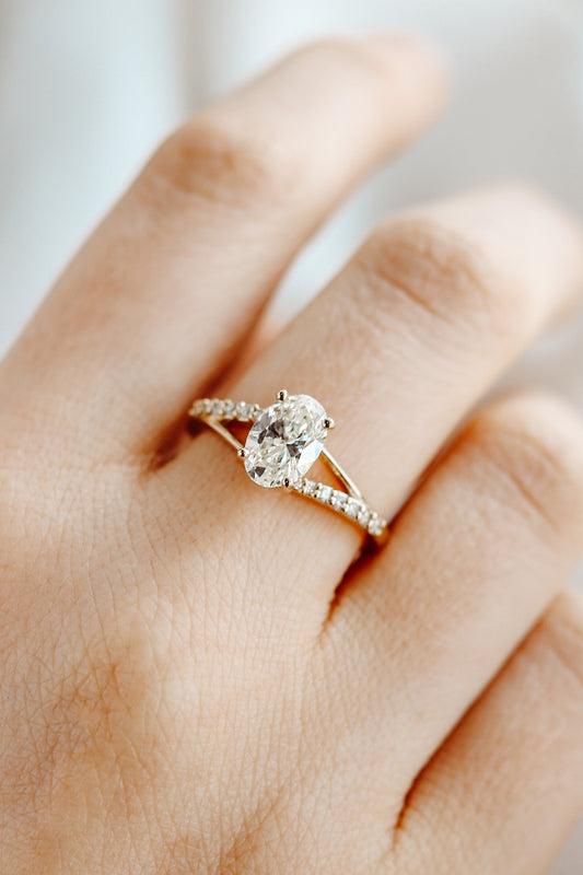 2 CT Round Three Stones Lab Grown Diamond Engagement Ring