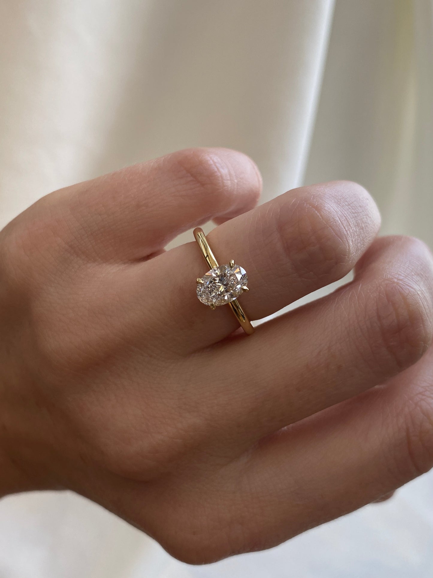2 CT Round Three Stones Lab Grown Diamond Engagement Ring