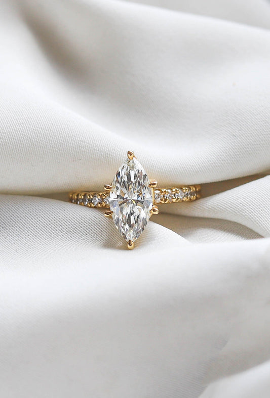 2 CT Round Three Stones Lab Grown Diamond Engagement Ring