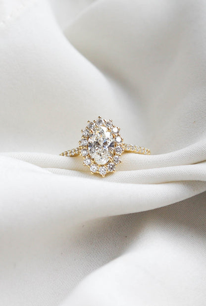 2 CT Round Three Stones Lab Grown Diamond Engagement Ring