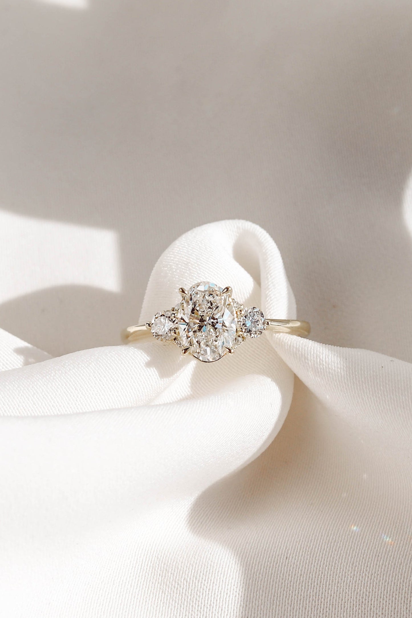 2 CT Round Three Stones Lab Grown Diamond Engagement Ring