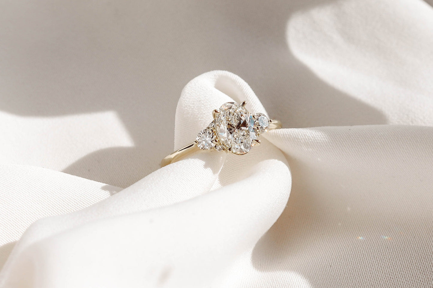2 CT Round Three Stones Lab Grown Diamond Engagement Ring