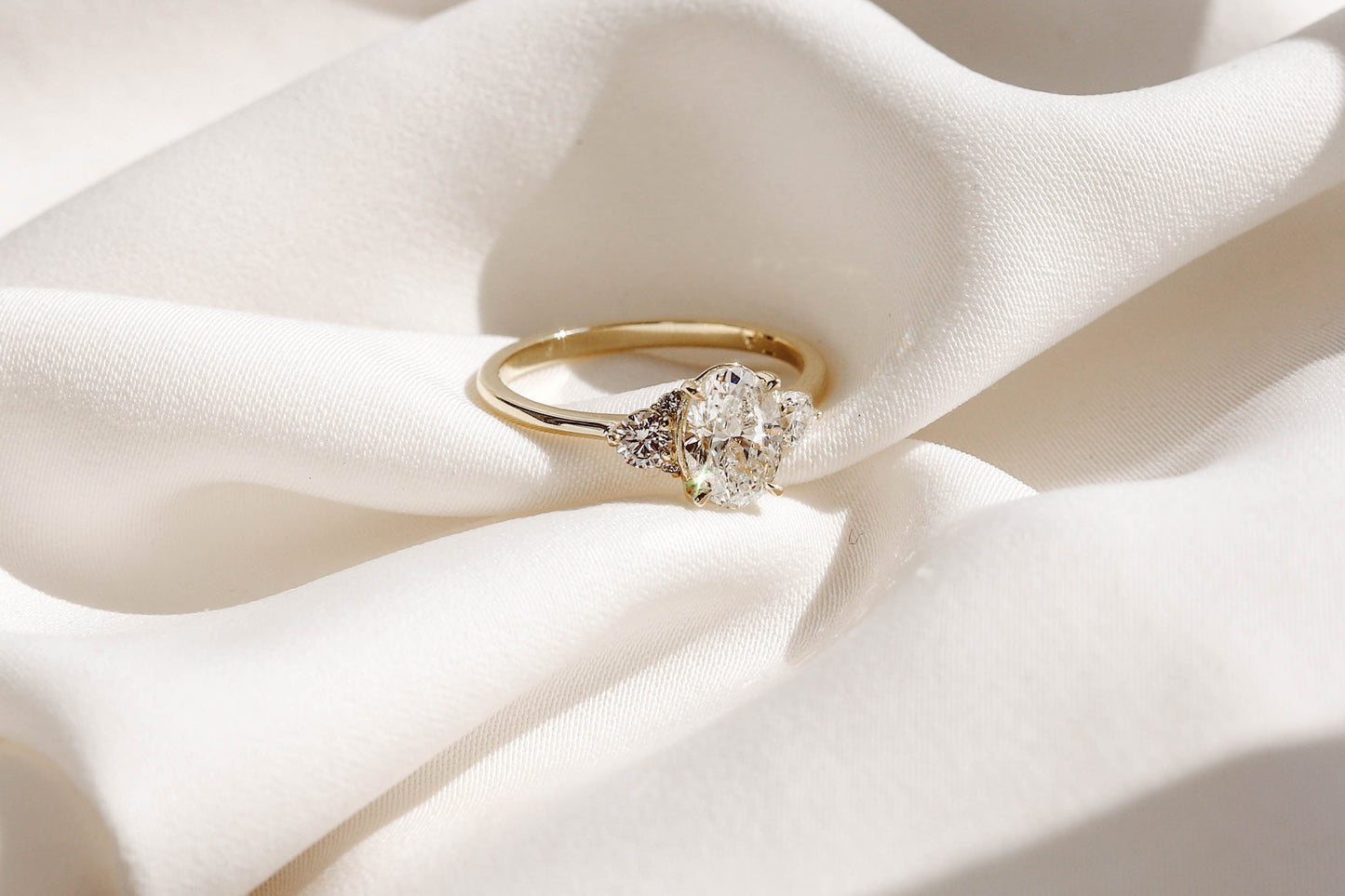 2 CT Round Three Stones Lab Grown Diamond Engagement Ring