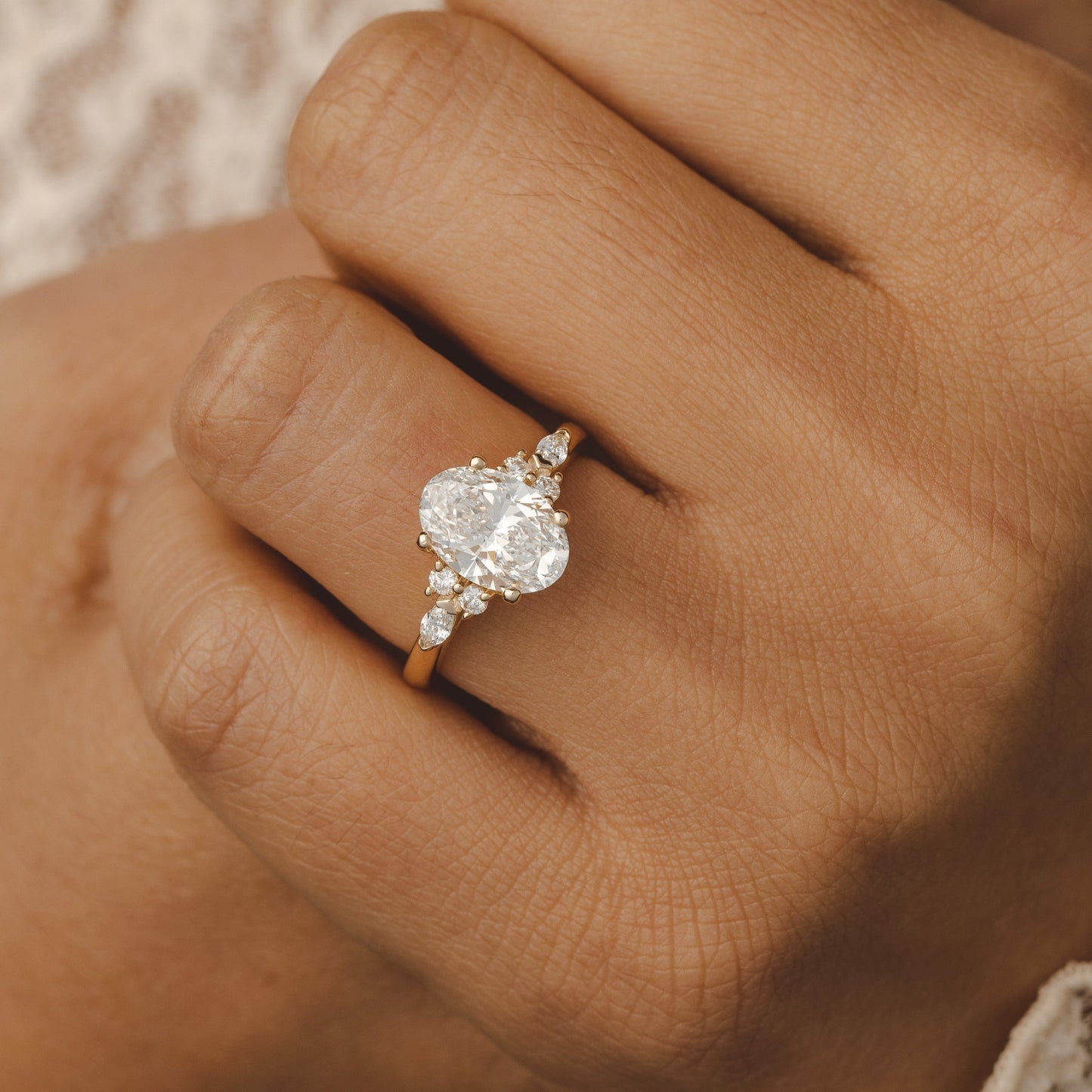 2 CT Round Three Stones Lab Grown Diamond Engagement Ring