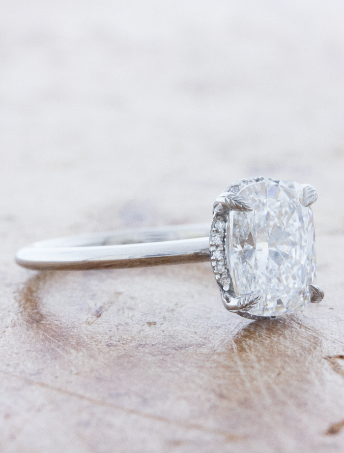 2 CT Round Three Stones Lab Grown Diamond Engagement Ring