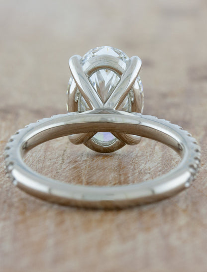 2 CT Round Three Stones Lab Grown Diamond Engagement Ring