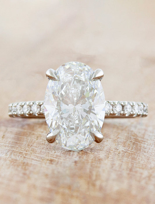 2 CT Round Three Stones Lab Grown Diamond Engagement Ring