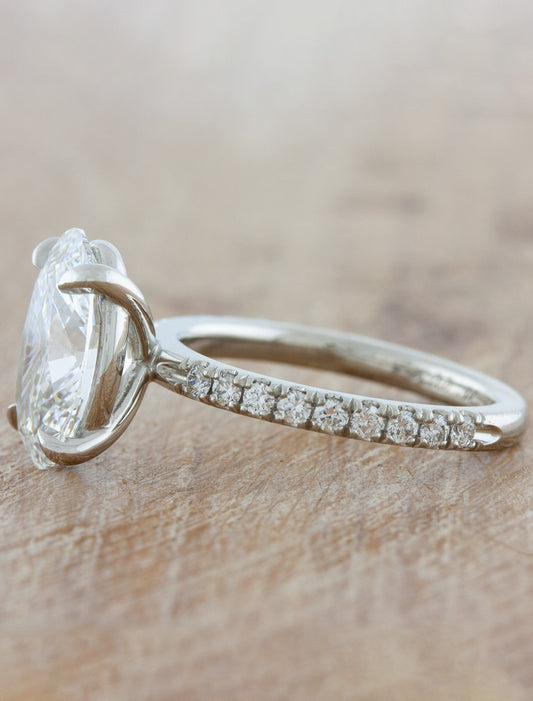 2 CT Round Three Stones Lab Grown Diamond Engagement Ring