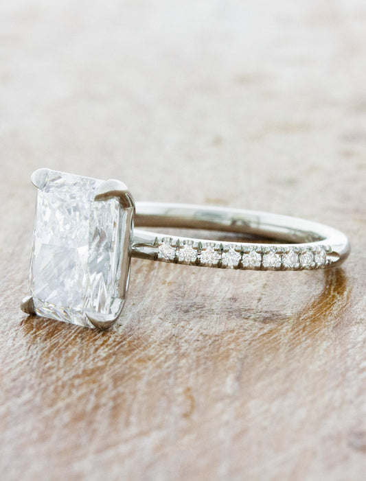 2 CT Round Three Stones Lab Grown Diamond Engagement Ring