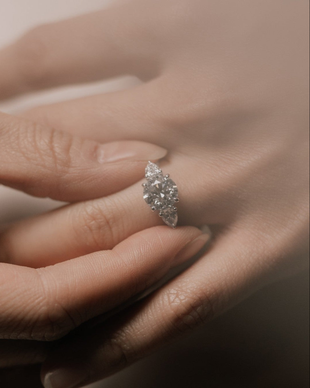 2 CT Round Three Stones Lab Grown Diamond Engagement Ring