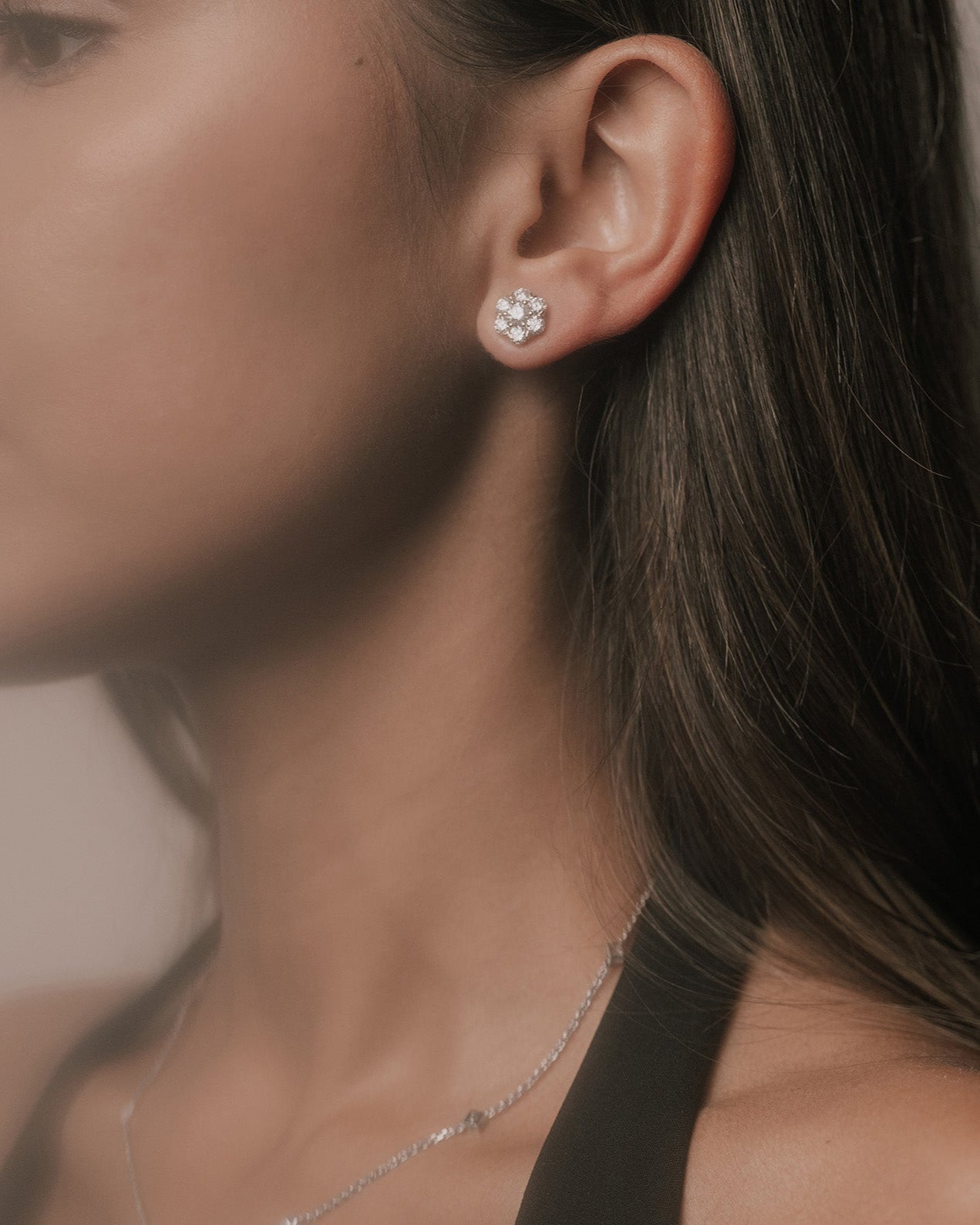1.0 CT Round Bezel Solitaire Lab Grown Diamond Earrings