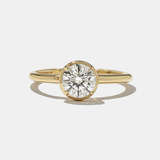 2 CT Round Three Stones Lab Grown Diamond Engagement Ring