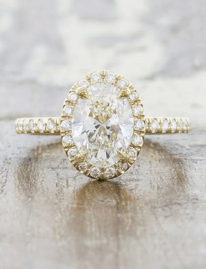 2 CT Round Three Stones Lab Grown Diamond Engagement Ring