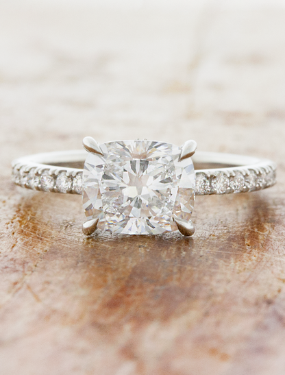 2 CT Round Three Stones Lab Grown Diamond Engagement Ring