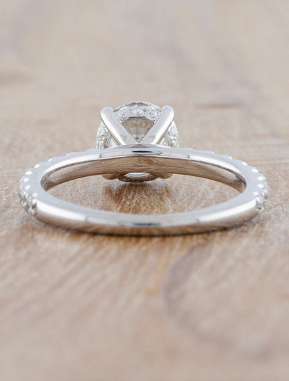 2 CT Round Three Stones Lab Grown Diamond Engagement Ring