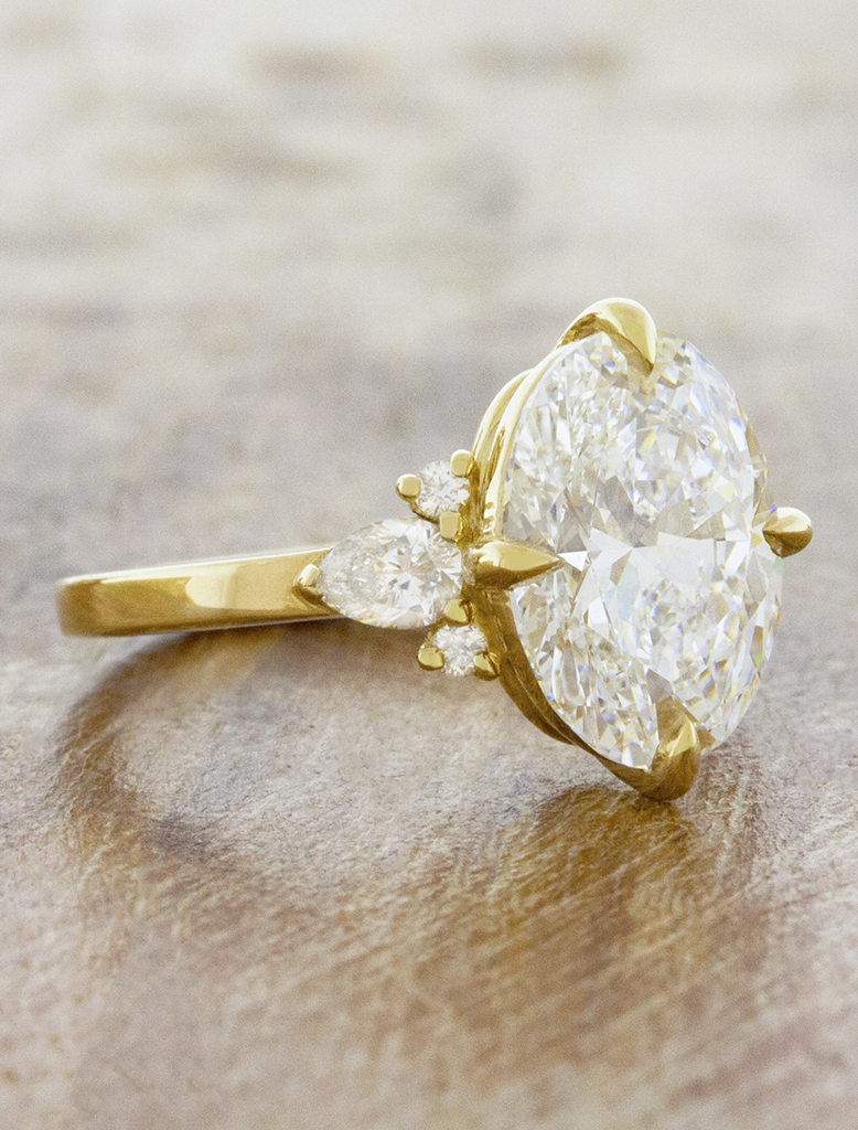 2 CT Round Three Stones Lab Grown Diamond Engagement Ring