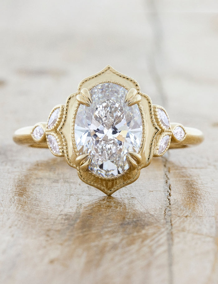 2 CT Round Three Stones Lab Grown Diamond Engagement Ring