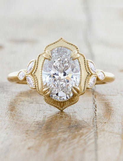 2 CT Round Three Stones Lab Grown Diamond Engagement Ring