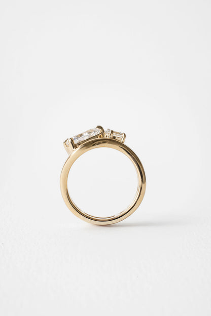 2 CT Round Three Stones Lab Grown Diamond Engagement Ring
