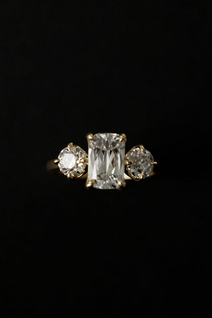 2 CT Round Three Stones Lab Grown Diamond Engagement Ring