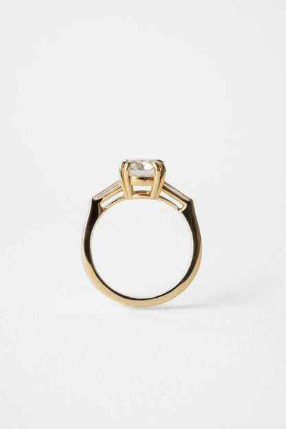 2 CT Round Three Stones Lab Grown Diamond Engagement Ring