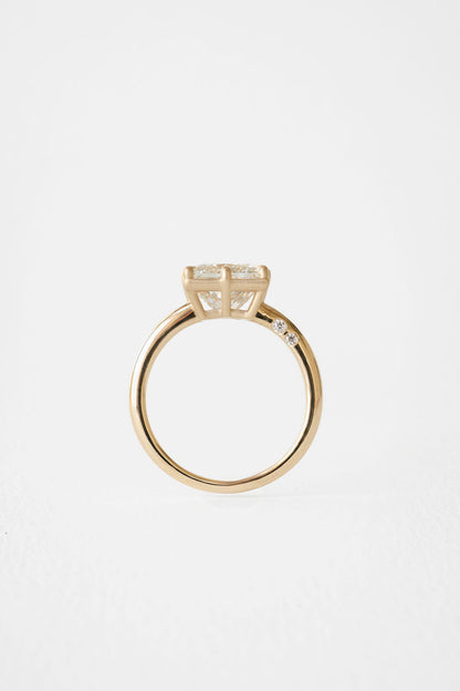 2 CT Round Three Stones Lab Grown Diamond Engagement Ring