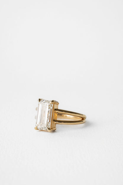 2 CT Round Three Stones Lab Grown Diamond Engagement Ring