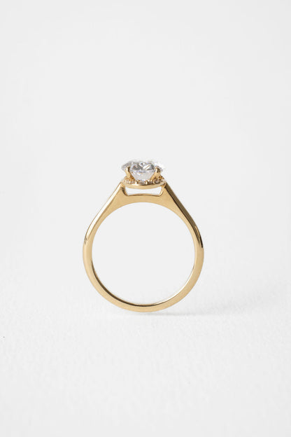 2 CT Round Three Stones Lab Grown Diamond Engagement Ring