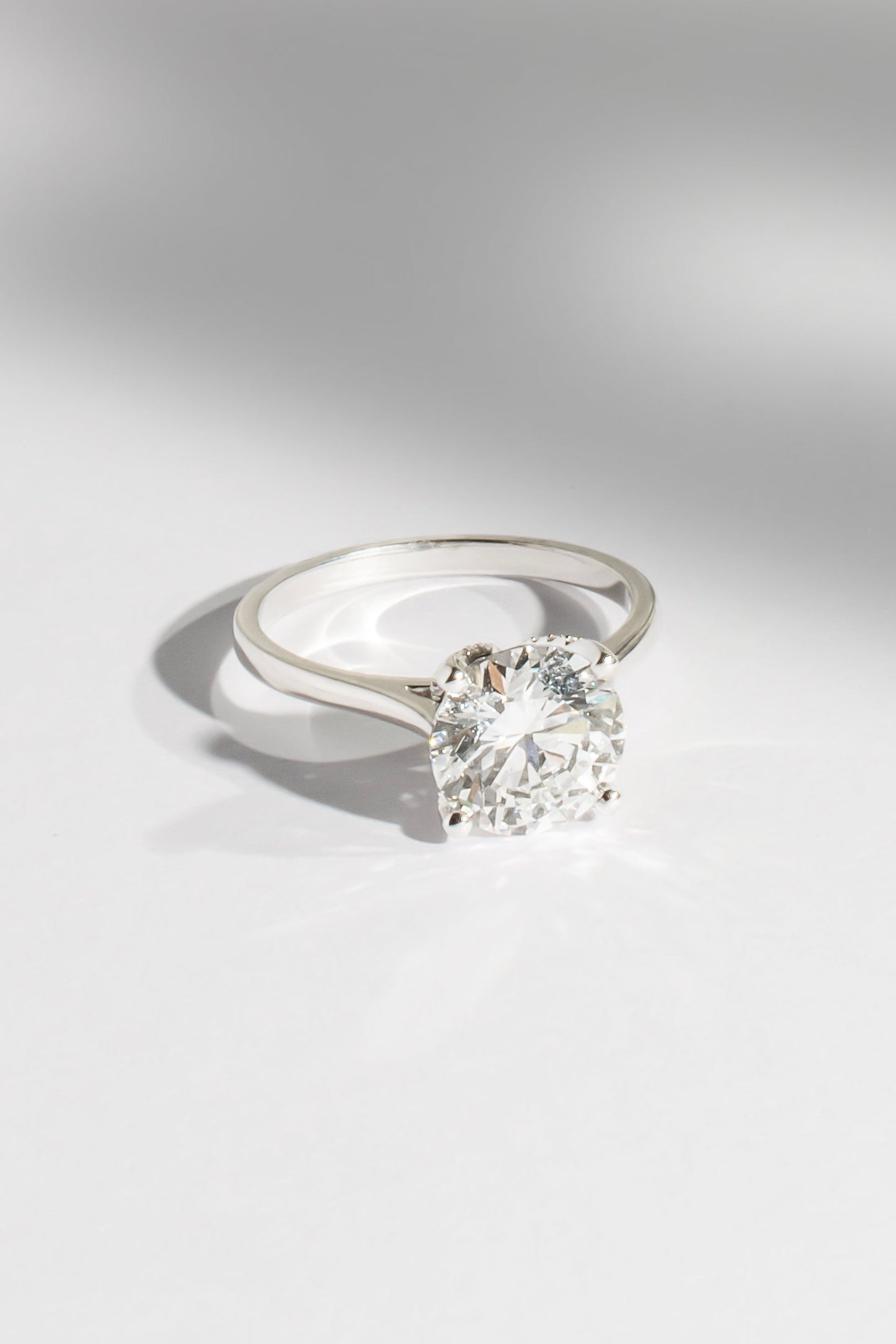 2 CT Round Three Stones Lab Grown Diamond Engagement Ring