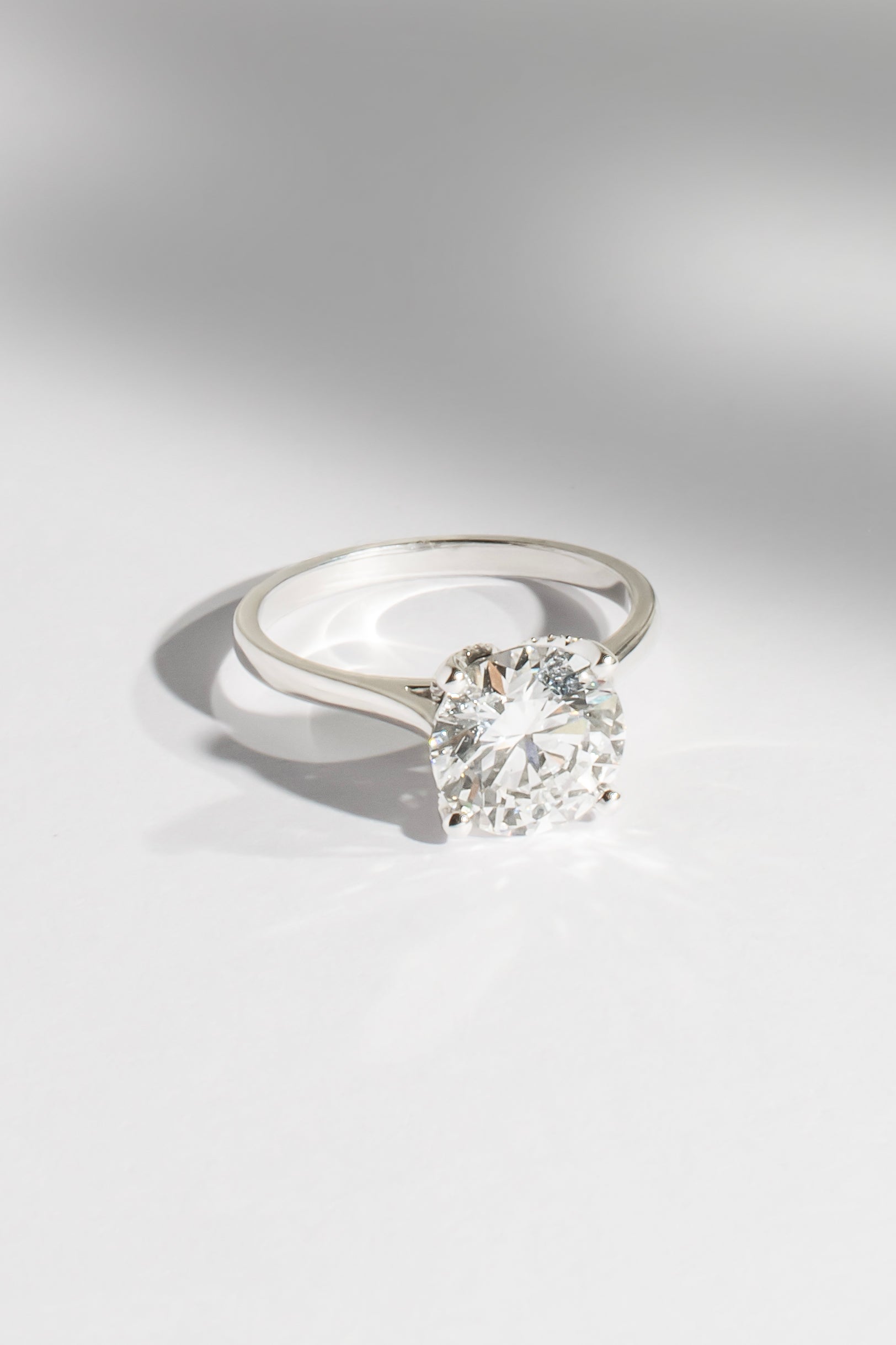 2 CT Round Three Stones Lab Grown Diamond Engagement Ring