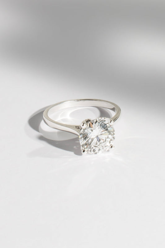 2 CT Round Three Stones Lab Grown Diamond Engagement Ring