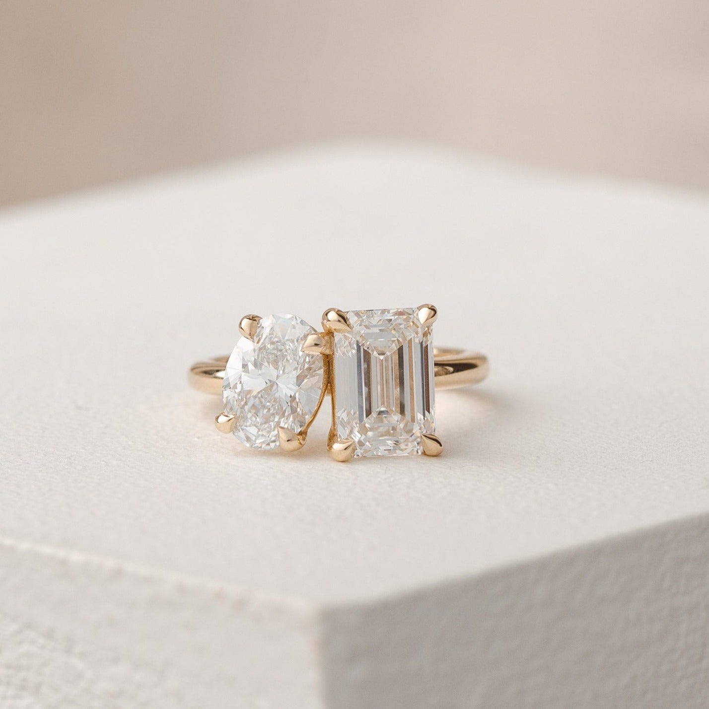 2 CT Round Three Stones Lab Grown Diamond Engagement Ring