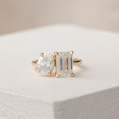 2 CT Round Three Stones Lab Grown Diamond Engagement Ring