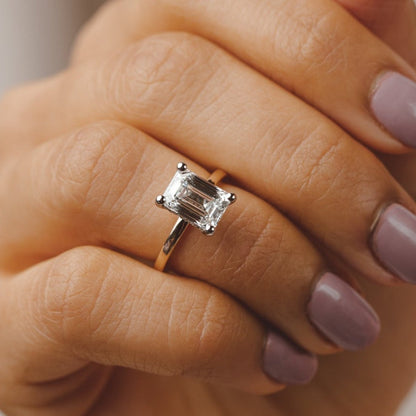 2 CT Round Three Stones Lab Grown Diamond Engagement Ring