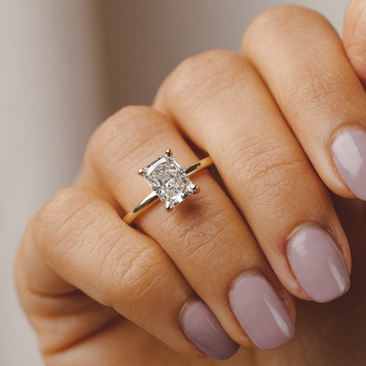 2 CT Round Three Stones Lab Grown Diamond Engagement Ring