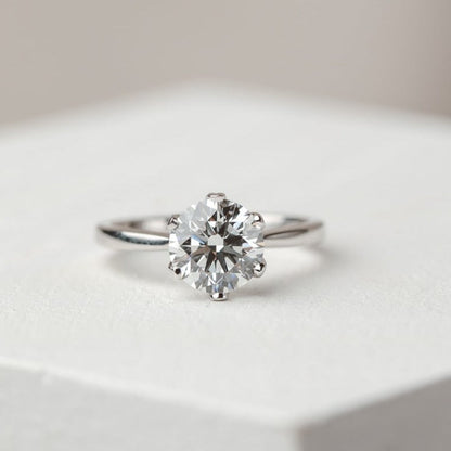 2 CT Round Three Stones Lab Grown Diamond Engagement Ring