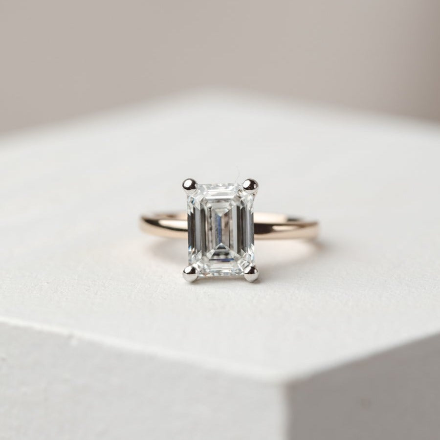 2 CT Round Three Stones Lab Grown Diamond Engagement Ring