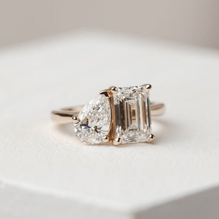 2 CT Round Three Stones Lab Grown Diamond Engagement Ring
