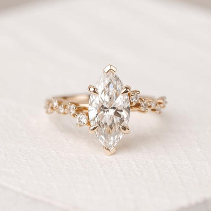2 CT Round Three Stones Lab Grown Diamond Engagement Ring
