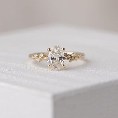 2 CT Round Three Stones Lab Grown Diamond Engagement Ring