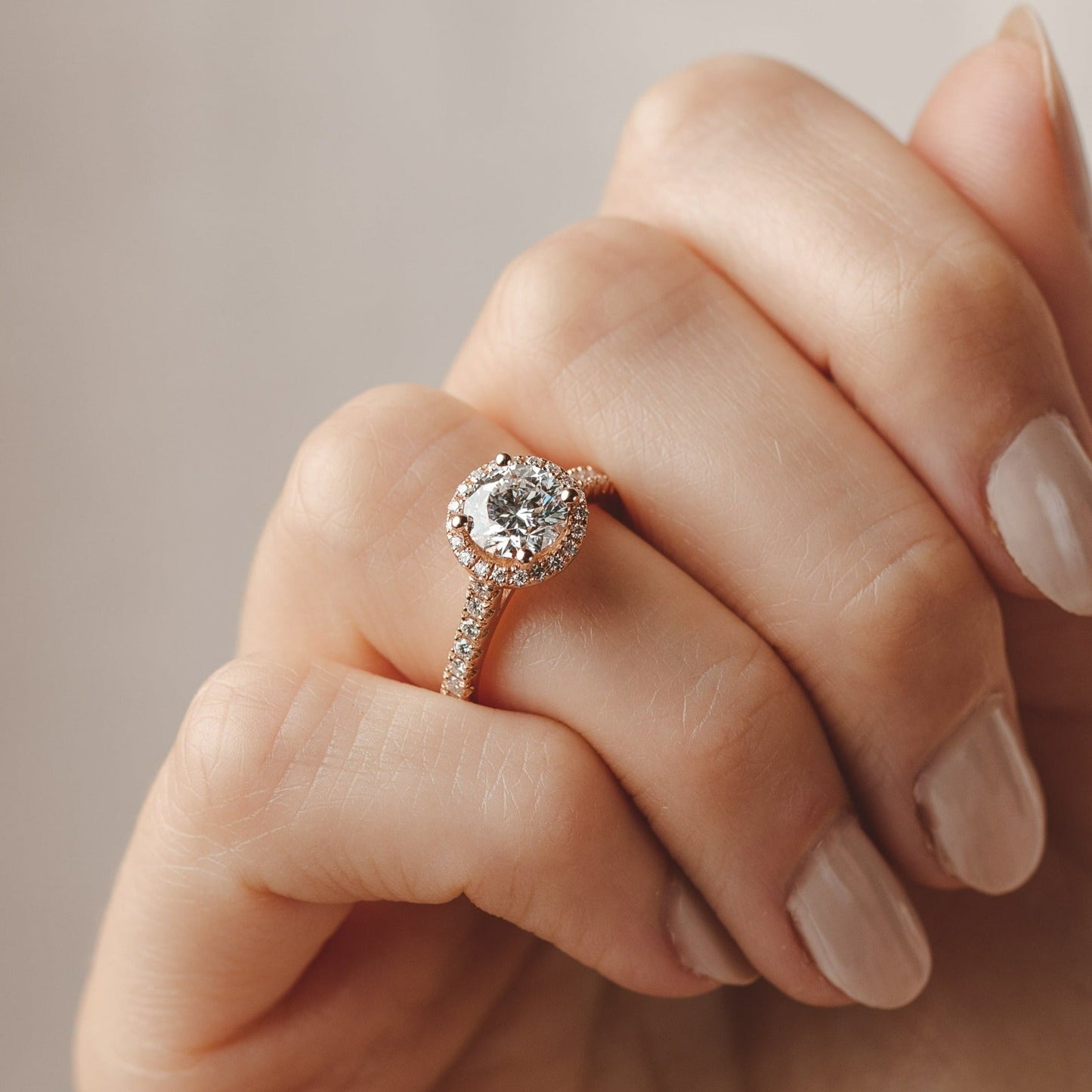 2 CT Round Three Stones Lab Grown Diamond Engagement Ring