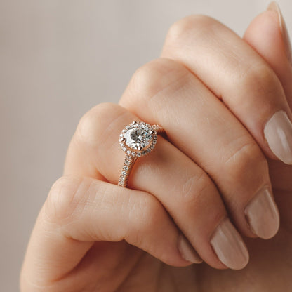 2 CT Round Three Stones Lab Grown Diamond Engagement Ring