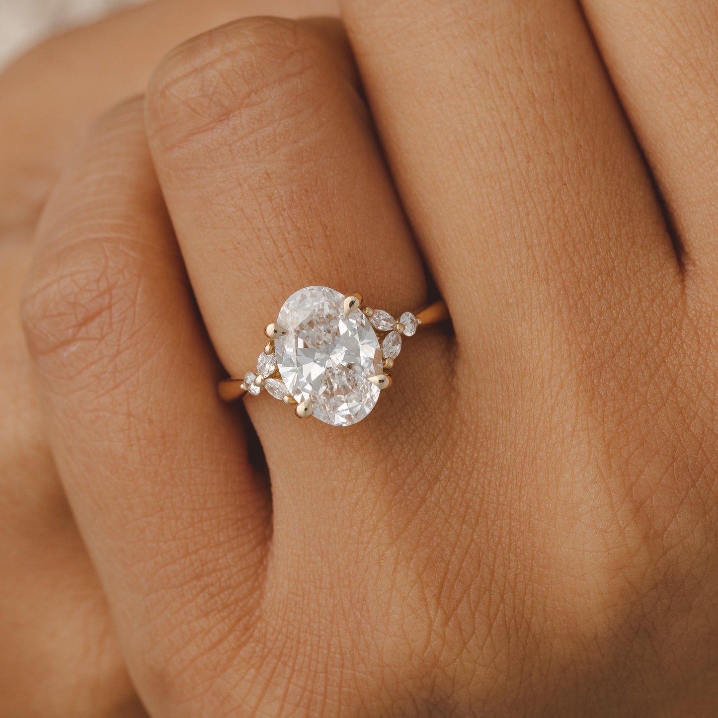 2 CT Round Three Stones Lab Grown Diamond Engagement Ring