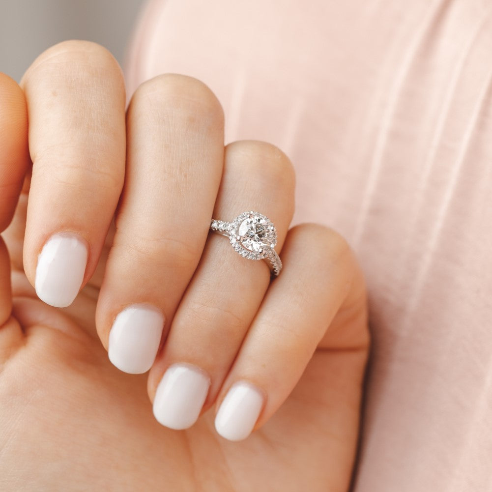 2 CT Round Three Stones Lab Grown Diamond Engagement Ring